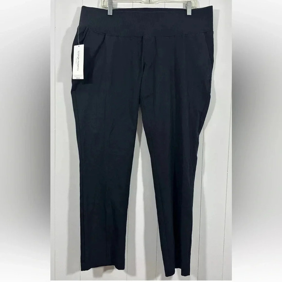 Liz Lange Maternity Black Pull on Stretch Pants Size Large Elastic Waist - Picture 1 of 6